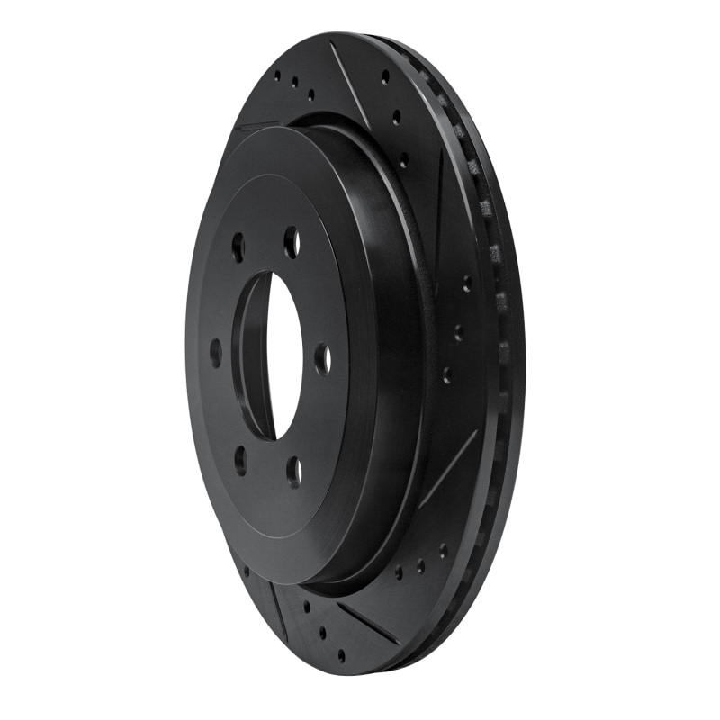 Ford Expedition Brake Rotor (1) - Rear Right - R1 Concepts - Drilled & Slotted - Black - `07-`17